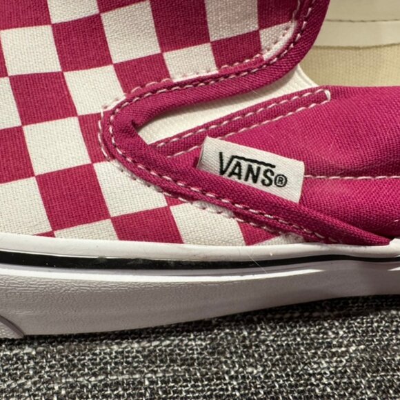 Vans Checkerboard Classic Slip-On Men Size 13 Fuscia Red Purple NWOT - Picture 4 of 9